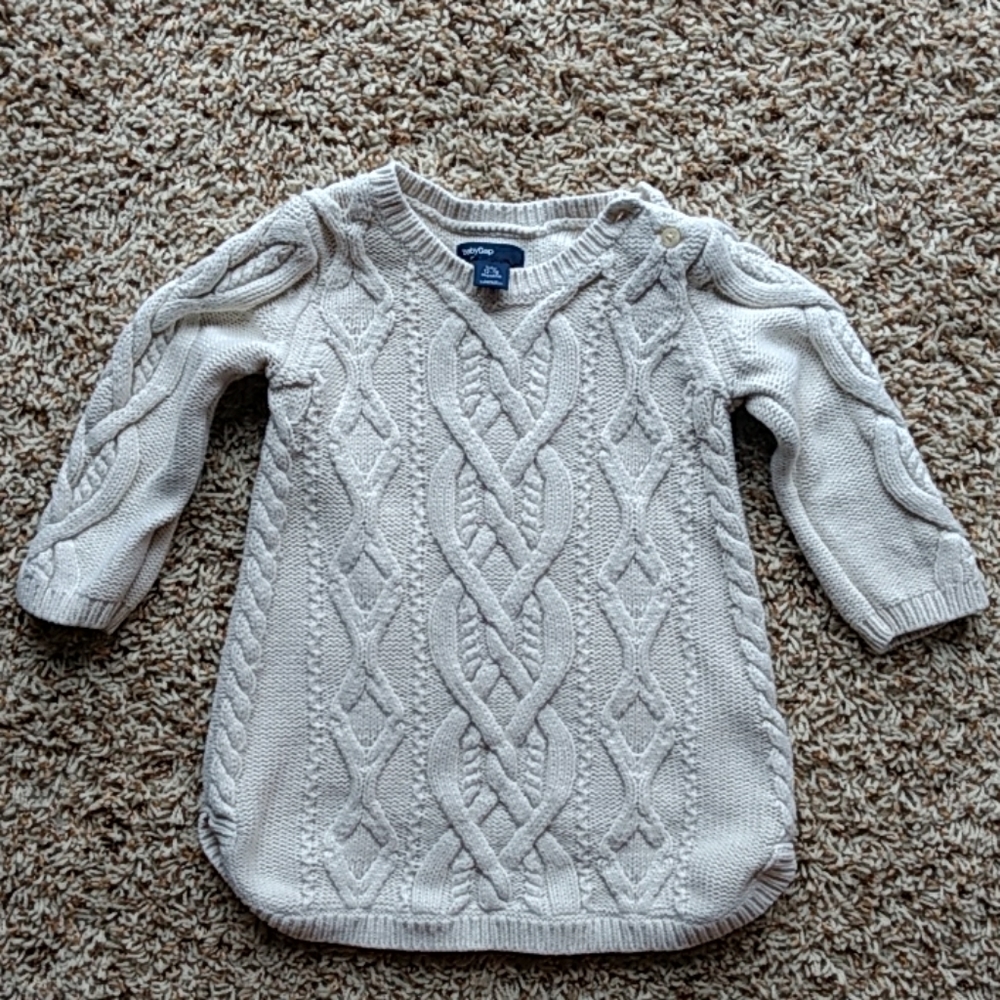 Baby Gap tan sweater dress 12 - 18 mths